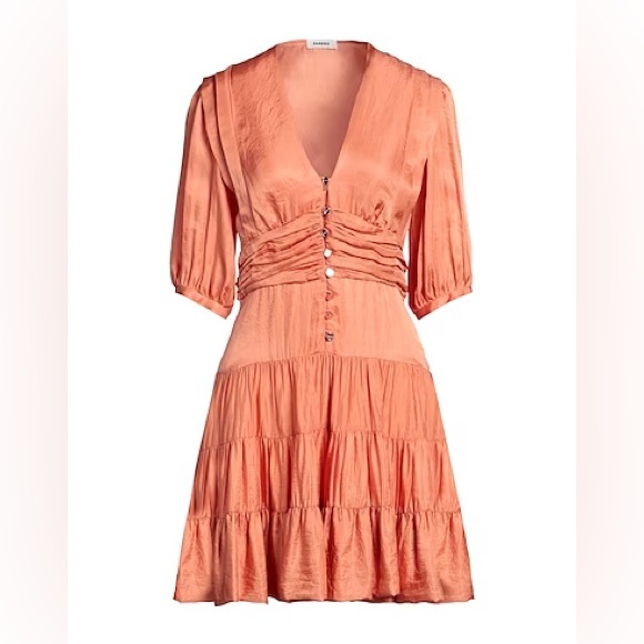 NWT Sandro Mylene Satin Mini Dress - Picture 2 of 14